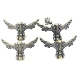 【ノーブランド 品】4本 バット形 ボックス 足 家具 コーナー フット 装飾 プロテクター カバー