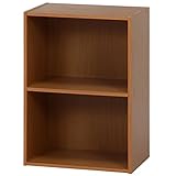 不二貿易 リビング収納 カラー ボックス 2段 ビーチ 幅41.8x奥行29.5x高さ60cm 96501