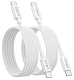 【2本セット】SUNGUY Type C to Type C ケーブル 【1m+1m PD対応 60W急速充電】 USB-C & USB-C ケーブル データ転送 タイプcケーブル 高耐久性のナイロン編み 断線防止 iPhone16 /15 シリーズ 充電ケーブル MacBook Pro、iPad Pro/Air、Galaxy、PixelなどType-C機種対応 1M（ホワイト）