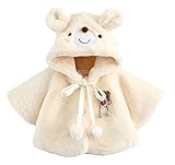 (ラボーグ)La Vogue 子供服 女の子 ジャケット 綿服 耳付き ぬいぐるみ 長袖 キッズ ベビー コート アウター フード付き くまちゃん 可愛い 防寒服 クリーム色 90