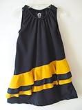 Girlie Game Gear (ガーリーゲームギア) Navy & Gold Shift Dress - Girls ネイビー＆ゴールド ワンピース (S) 【並行輸入】