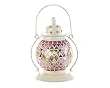 モザイクガラスのランタン 丸和貿易 ブリスターチ ランタン ラウンド モザイク 600150202