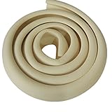 BELLE コーナークッション L型 コーナーガード 2m 4m両面テープ付き ケガ防止 家具保護 (薄手, ベージュ)