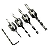 HSS 5 溝皿穴ドリルビットリーマー木工セット面取り 3 mm 6 mm 4 pcs