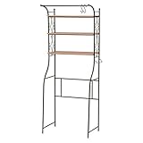 洗濯機ラック シェルフ 収納家具 ブラウン