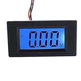 DealMux AC / DC 8-12VブルーLEDパネルマウント20V電圧計4デジタルディスプレイ電圧計
