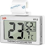 温湿度計 電池付き 小型 温度計 湿度計 デジタル HD液晶 ベルクロ フック付き 爬虫類 両生類 飼育室 部屋用 (1)