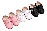 【POLKA】ポルカ ベビー ＆ キッズ 本革 ステッチ シューズ 全3色 (12.5㎝, ピンク)