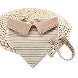 JIOLK よだれかけ ベビー 三角 赤ちゃん 三角バンダナ スナップ ストライプコットン スタイ かわいい 柔らかい 調整可能 食事 エプロン ベビー ビブ 新生児 出産のお祝いギフト