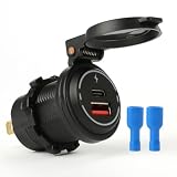 USB電源 埋め込み型 TYPE-C PD対応 30W QC3.0対応 急速充電 DC12V 24V イルミランプ付き USB給電ポート