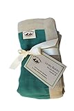 Poncho Baby Organic Security Blanket, Lovey Blanky, Emerald/Beige by Poncho Baby