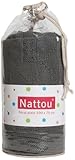 nattou ナトゥー コットン100% マルチブランケット 100×75cm (ダークグレー)
