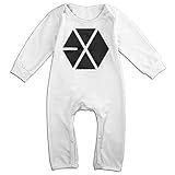 noxidn smwi Baby Infant Romper Kpop Exoロゴ長袖ボディスーツ服装服、ホワイト カラー: ホワイト