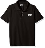 STX Boys' Big Boys' Athletic Poly Pique Polo Shirt Black 14/16 [並行輸入品]