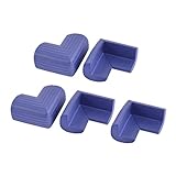 uxcell コーナークッション　コーナーガード　コーナーパッド　コーナーカバー ケガ防止　保護 クッション コーナー エッジ ガード プロテクター L字型 ストリップ デザイン ダークブルー 5 個