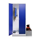Furinno NT-11222WH/BL Click N Easy No Tools 2-Tone Wardrobe with 2-Door, White/Blue [並行輸入品]