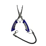 FixtureDisplays h1釣りペンチステンレススチールツールwith Sheath Lanyard 6.3 in 16978-npf