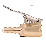 Diaoaokiss タイヤエアーチャック ロックタイプ 真鍮 自動車 エアラインインフレータ 6/8mmホース用 (8mm)