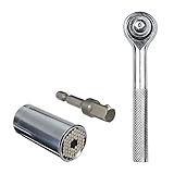 NUZAMAS ソケットレンチ 3点セット 7-19mm 対応 万能 ユニバーサル レンチ 多用途 工作 日曜大工 ハンドメイド 修理 修復 家庭に必ず備え物