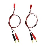 FLY RC JST充電ケーブルワイヤLipo部品への4 mm 4.0 mm男性バナナプラグコネクタ充電リード