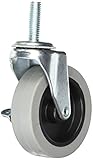 Quantum Storage Systems WR-3 4 Piece 3 Diameter Polyurethane Wheel Swivel Caster Set with Brakes, 20