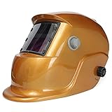 Golden solar auto-darkening welding helmet welder mask helmet