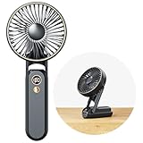 iNeibo ハンディファン ハンディ扇風機 手持ち扇風機 20dB静音 携帯扇風機 3000mAhバッテリー内蔵 24時間連続使用 5段階