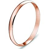 Bracelet Real 18k Rose Gold Filled Solid Girls Child Size Cuff Bangle 50mm