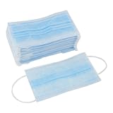 uxcell 45枚 ブルー　マウスフェイスシールドマスク　　防塵使い捨てフェイスマスク　カタン　不織布
