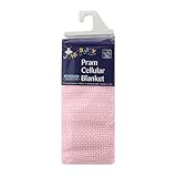 Junior Joy Pram Cotton Cellular Blanket, Pink by Junior Joy [並行輸入品]