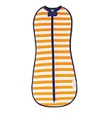 The Original Woombie Baby Cocoon Swaddle (Big Baby (14-19 lbs), Orange Stripe) by KB Designs [並行輸入品]