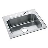 Sterling 11405-5-NA Southhaven 25-inch by 22-inch Top-mount Single Bowl Kitchen Sink, Stainless Stee