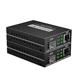 keepLiNK 光回線 メディアコンバーター, オープンSFPスロット，銅線からファイバー, シングルモード/10km マルチモード/550M, ギガビット SFPモジュールサポート