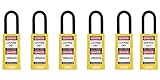 ABUSロック19660 74lb / KDイエロー6 /パック40 ABUS plastic-covered安全南京錠74シリーズ