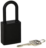 Brady 123347 Lockout Padlock, Keyed Alike, 1/4, Black by Brady