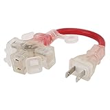 AU米国ソケット3Outletパワースプリッタアダプタレッドの米国プラグAC125V 15A
