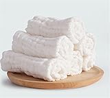 Organics Baby Washcloths,Premium Reusable Wipes - Extra Soft For Sensitive Skin,Newborn Muslin Warm 
