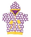 (マクソモーラ)Maxomorra オーガニックコットンフード付きパーカー Polkadot Purple (3-4歳) 98/104（100cm） パープル/イエロー