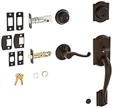 Schlage F62-CAM-FLA-RH Camelot Right Hand Double Cylinder Handleset with Flair I, Oil Rubbed Bronze 