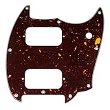 Musiclily Pro 9穴 ムスタング HH ピックガード Squier Sonic Mustangエレキギター用 4P べっ甲