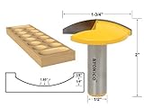 Yonico 16170 スモール ボウル ルータービット ? 半径41.91mm (1.65インチ) ? 幅44.45mm (1-3/4インチ) - 軸径12.70mm (1/2インチ)