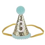 プリンセスクラウン　可愛い　バースデークラウン　3　シール付け　綺麗　誕生日の王冠　ハーフバースデー ハッピーバースデイー　小さい王女　誕生日のプレゼント　100日祝い　ゴムバンド　記念写真　撮影　ブ