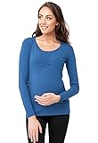 RIPE maternity マリーナナーシング・マタニティトップロングスリーブ サイズM チタンブルー W6771 授乳対応