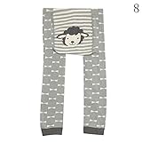 Nice Days（ナイス　ディズ） キッズ用 レギンス ベビースパッツ 春秋 綿 ロングパンツ 女の子 ストレッチ スパッツ 着やせ かわいい 動物柄 (M, グレーの羊)