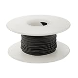 Jonard KSW30BLK-0100 Black Kynar KSW Insulated Silver Plated Copper Wire, 30 AWG Wire Size, 0.0195 I
