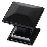 Black Cabinet Knobs by Southern Hills , Pack of 5, Kitchen Cupboard Knobs Drawer Pulls SHKM006-BLK-5