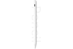 【紙のような書き心地】HJCE iPad ペン アップルペンシル Apple Pencil(USB-C)代替品 タッチペン iPad ペンシル ピクセルレベルの精度と低いレイテンシー 磁気吸着/傾き感知/パームリジェクション 2018年以降i Pad/Pro/Air/mini 対応（ホワイト）