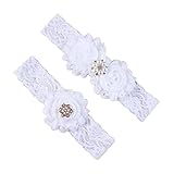 Domybest 親子 ヘアバンド ベビー ママ 2点セット フラワーヘアバンド カチューシャ 髪飾り ヘアアクセサリー　フラワー　レース　女の子 新生児 赤ちゃん 出産祝い 内祝い お宮参り 誕生日