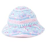 笑顔でおでかけベビー帽子・ハット（日本製）　レースチュールとメリーゴーランド（ライトブルー）　B20018
