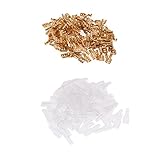 MagiDeal 100セット6.3 MMメススペード圧着端子コネクタ+絶縁スリーブ